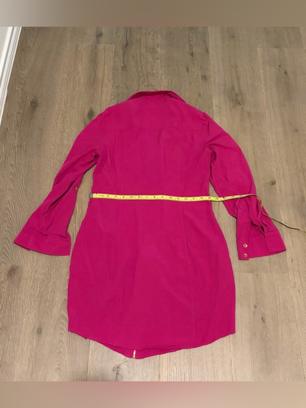 Guess Fuchsia Button-Front Blouse - Picture 2 of 5